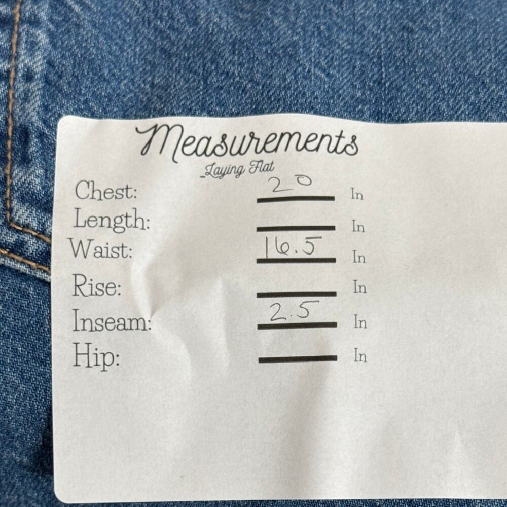 Zara Sleeveless Collard Button Denim Short Jean Shorts Romper L Dark Wash Blue - Picture 9 of 15